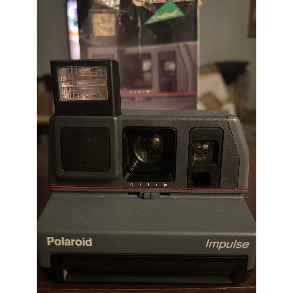 Polaroid IMPULSE Instant Camera W/ Original Box, Lustre Gray, 1988, NIB